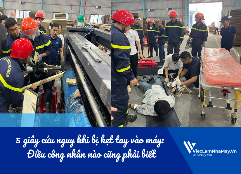5 giây cứu nguy khi bị kẹt tay vào máy