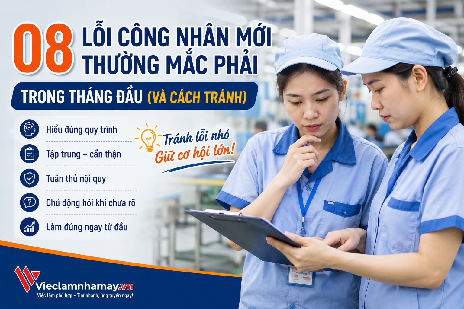 8 lỗi công nhân mới thường mắc trong tháng đầu và cách tránh