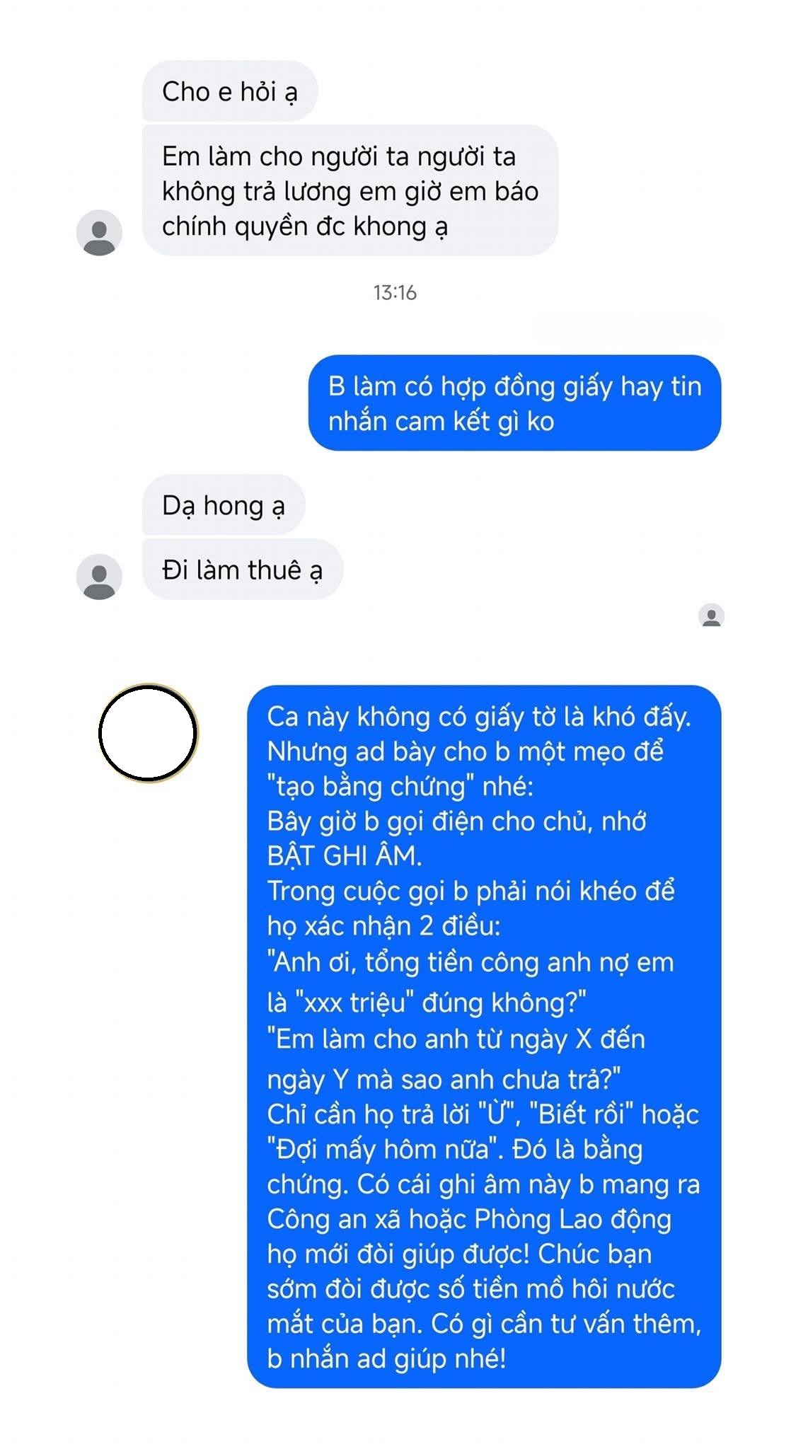 bị quỵt lương nhưng không có hợp đồng - mẹo ghi âm "tạo bằng chứng" có đúng luật