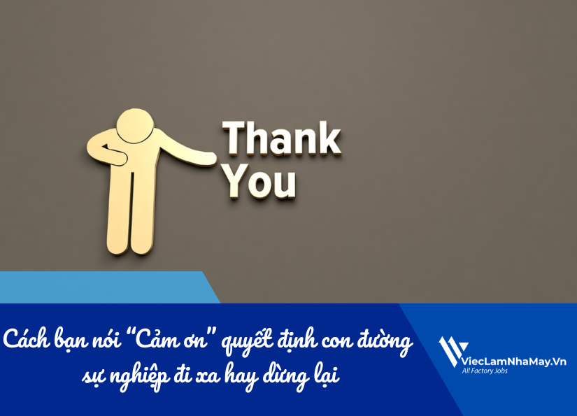 cách bạn nói "cảm ơn" quyết định con đường sự nghiệp đi xa hay dừng lại