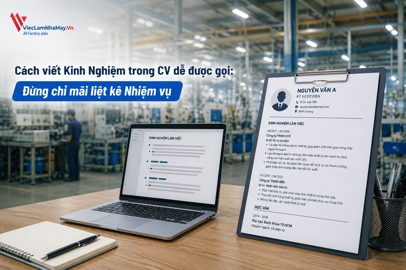 cách viết kinh nghiệm trong cv dễ được gọi