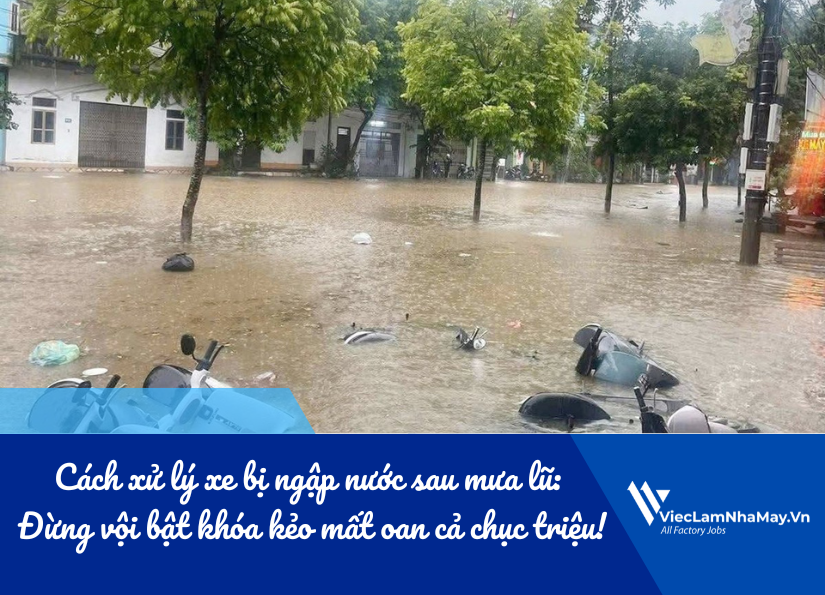 cách xử lý xe bị ngập nước sau mưa lũ