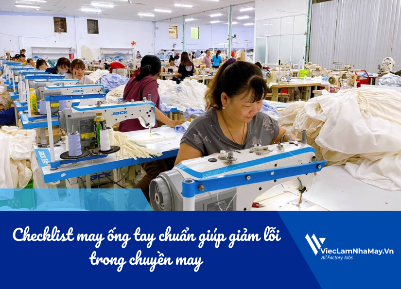 checklist may ống tay chuẩn