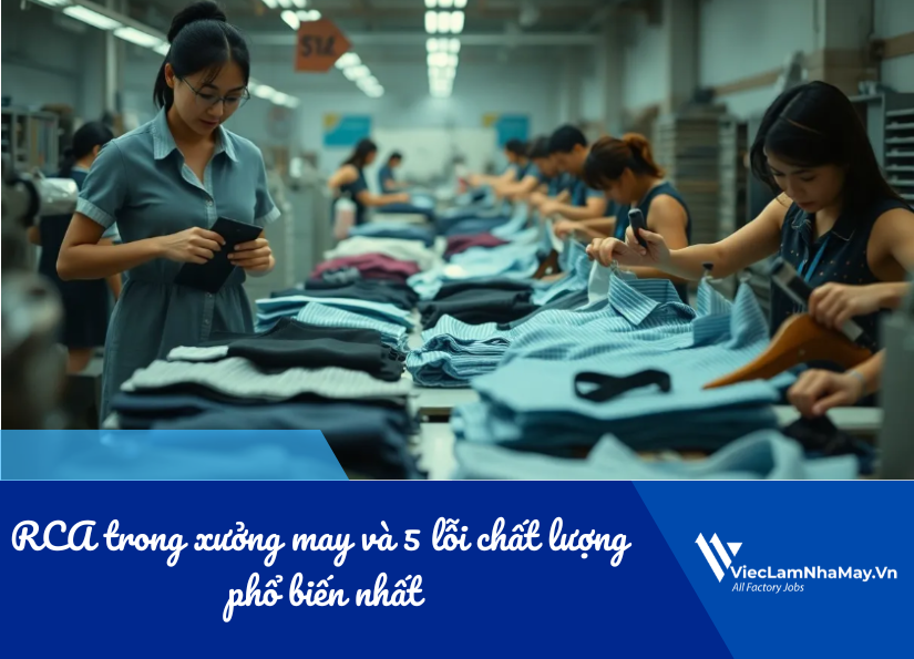 rca trong xưởng may