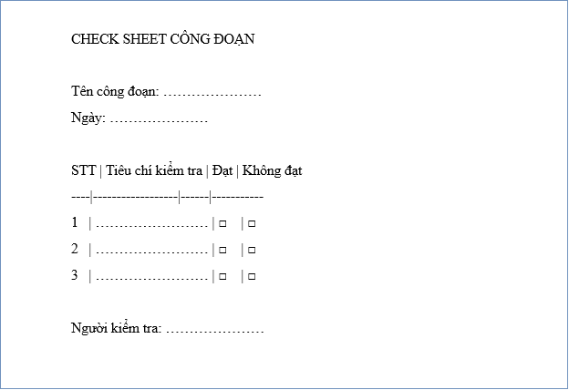 top 9 biểu mẫu cho công nhân sản xuất