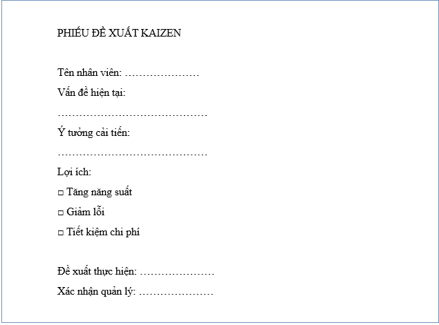 top 9 biểu mẫu cho công nhân sản xuất