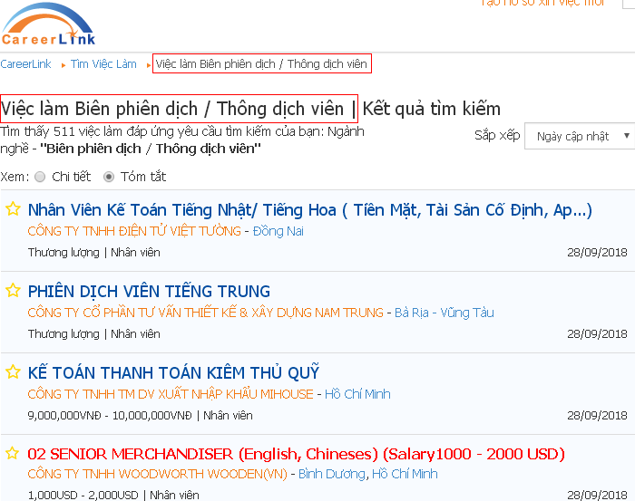 website tìm việc phiên dịch uy tín nhất hiện nay