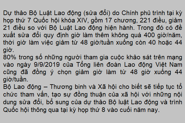 Đề xuất giảm giờ làm cho công nhân xuống 44h/tuần, cân đo giữa bất cập và lợi ích lâu dài