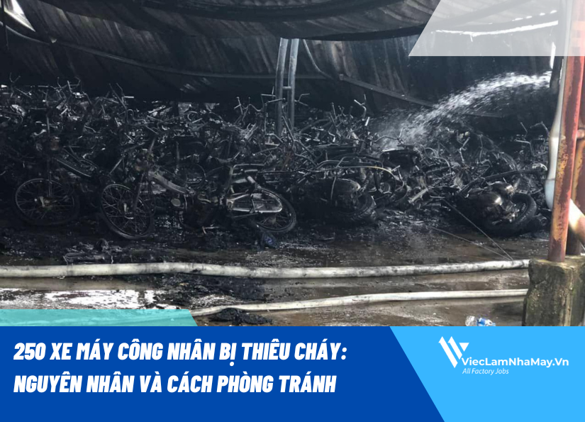 Sáng ngày 10/10 vừa qua, 250 chiếc xe máy của công nhân may ở tỉnh Nam Định bị thiêu cháy hoàn toàn. Sự việc cụ thể như thế nào. Mời bạn đọc cùng Vieclamnhamay.vn theo dõi bài viết dưới đây.
