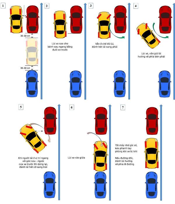 quy trình đỗ xe song song chuẩn mọi lái xe cần biết
