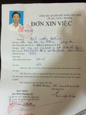 cover CV: Bùi Văn Bình