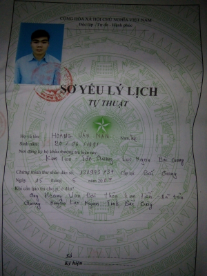 cover CV: Hoàng Văn Năm