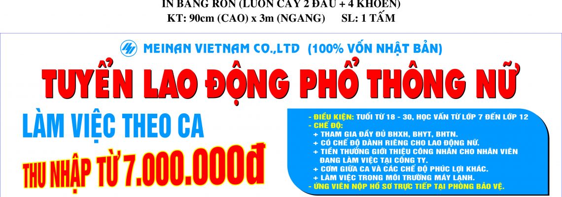 Công Ty TNHH MEINAN (Việt Nam)