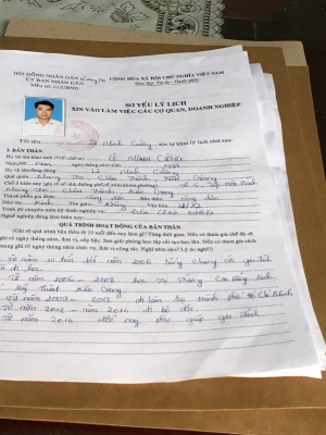cover CV: Lê Minh Cương