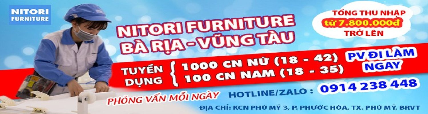 Doanh nghiệp chế xuất Nitori Việt Nam - CN Bà Rịa Vũng Tàu