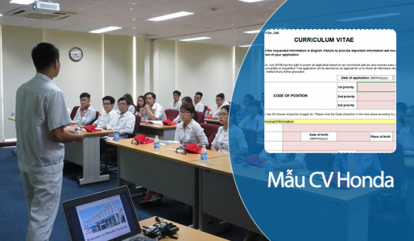 Mẫu CV ứng tuyển vào Honda Việt Nam và hướng dẫn cách ghi chi tiết