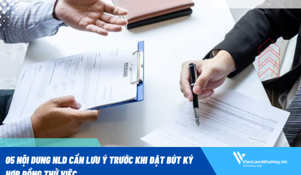 05 nội dung NLD cần lưu ý trước khi đặt bút ký hợp đồng thử việc 