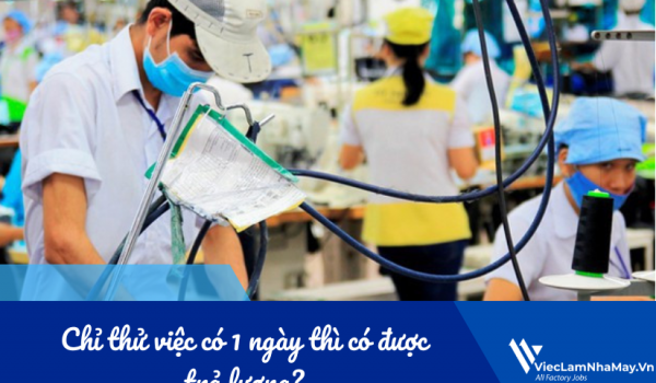 Chỉ thử việc có 1 ngày thì có được trả lương?