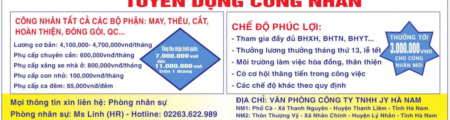 Công ty TNHH JY Hà Nam chi nhánh Lý Nhân