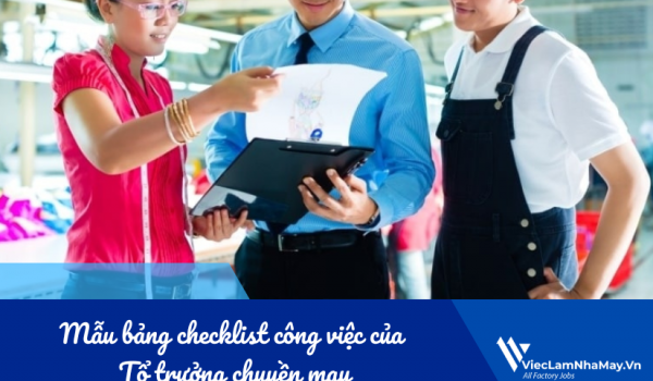 [Tài liệu hay] Mẫu bảng checklist công việc của Tổ trưởng chuyền may