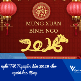 Lịch nghỉ Tết Nguyên đán 2026 cho người lao động