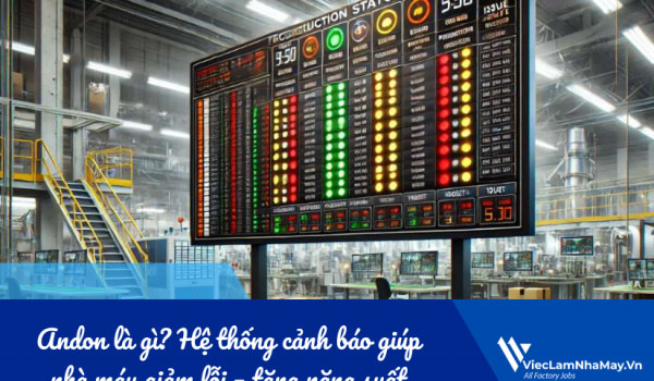 Andon là gì? Hệ thống cảnh báo giúp nhà máy giảm lỗi – tăng năng suất hiệu quả