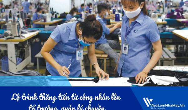 Lộ trình thăng tiến từ công nhân lên tổ trưởng, quản lý chuyền