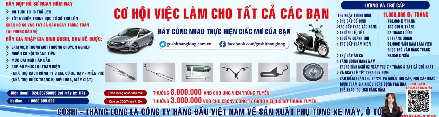 Công ty TNHH phụ tùng xe máy ô tô Goshi- Thăng Long