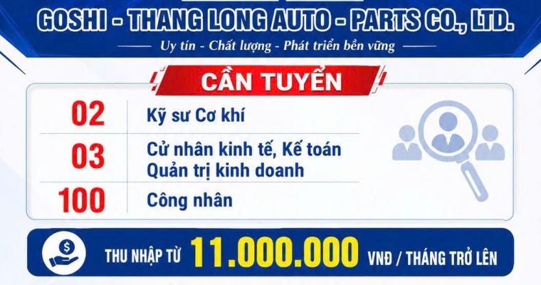 Công ty TNHH phụ tùng xe máy ô tô Goshi- Thăng Long
