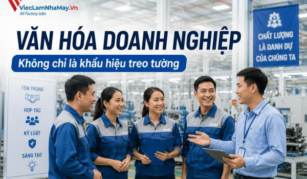Văn hóa doanh nghiệp trong nhà máy: Đừng chỉ là khẩu hiệu treo tường!