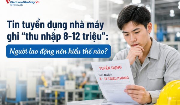 Tin tuyển dụng nhà máy ghi “thu nhập 8-12 triệu”: Người lao động nên hiểu thế nào?